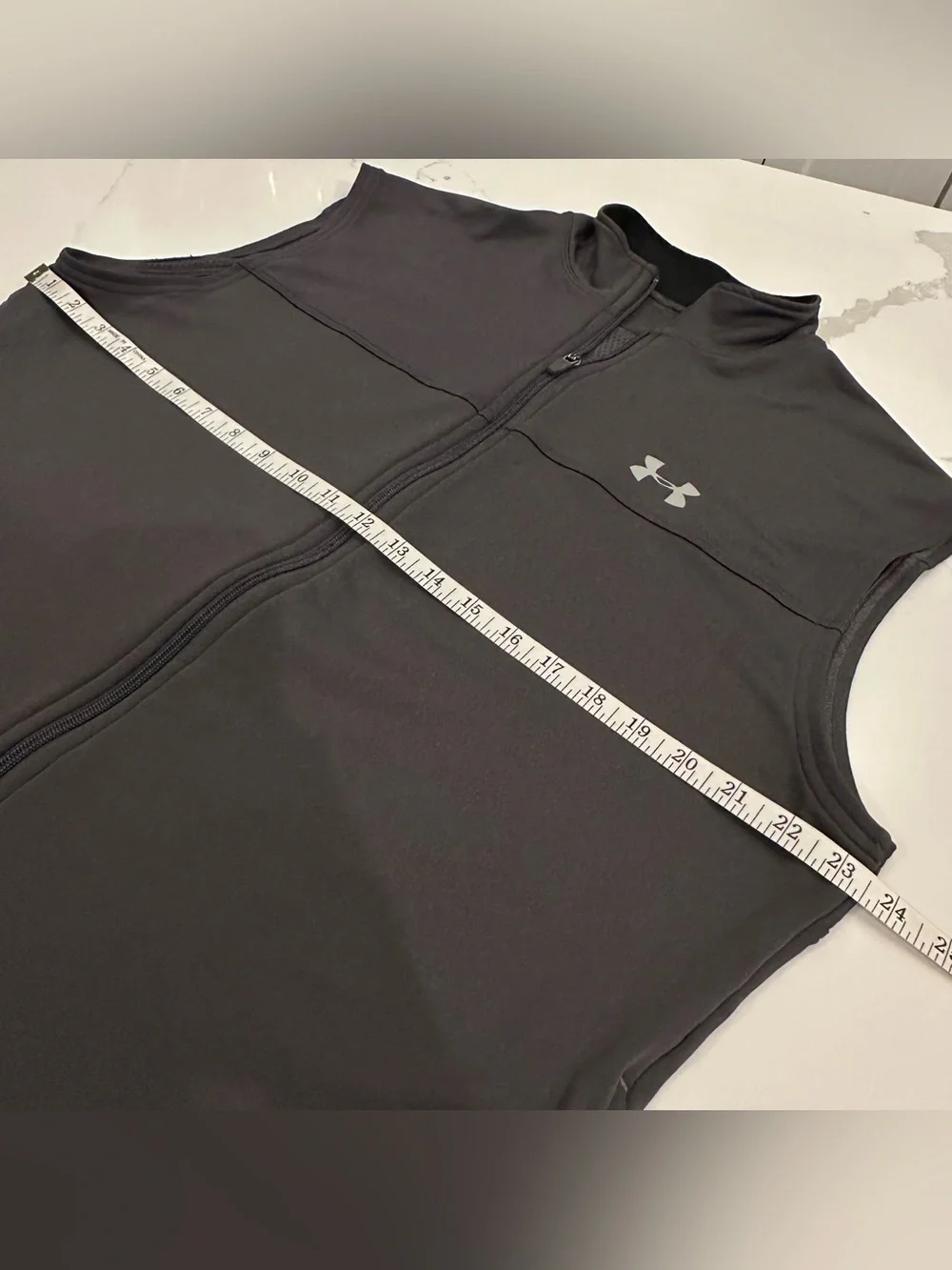 Under Armour Vest Mens XL Full Zip Grey ColdGear Outdoor Golf Athletic Gorpcore